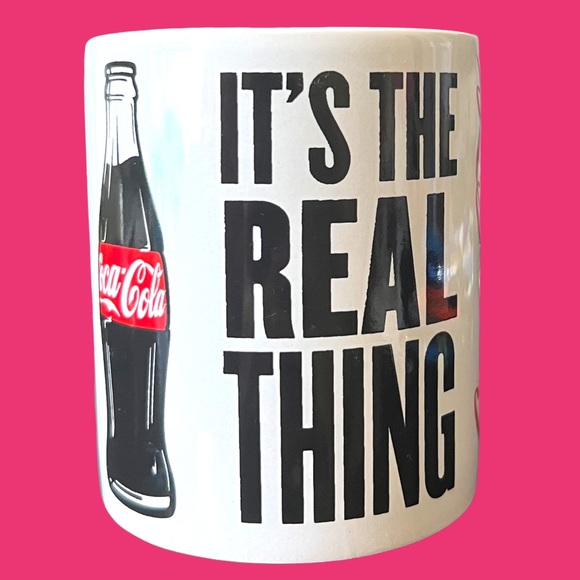 Coca Cola Other - Vintage Coca-Cola Mug "It's The Real Thing" Coke Slogan Coffee Cup Mug.